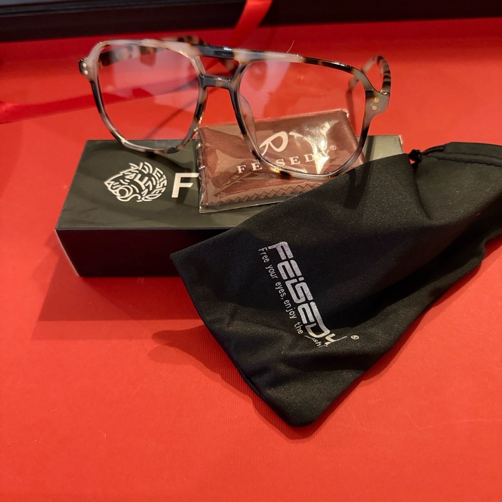 Tortoise Shell Men's Blue Light Block Oversized Glasses